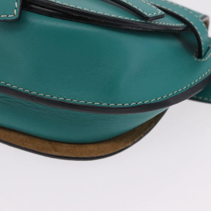 Loewe Gate Belt Leather, Green, Leather, Handbag