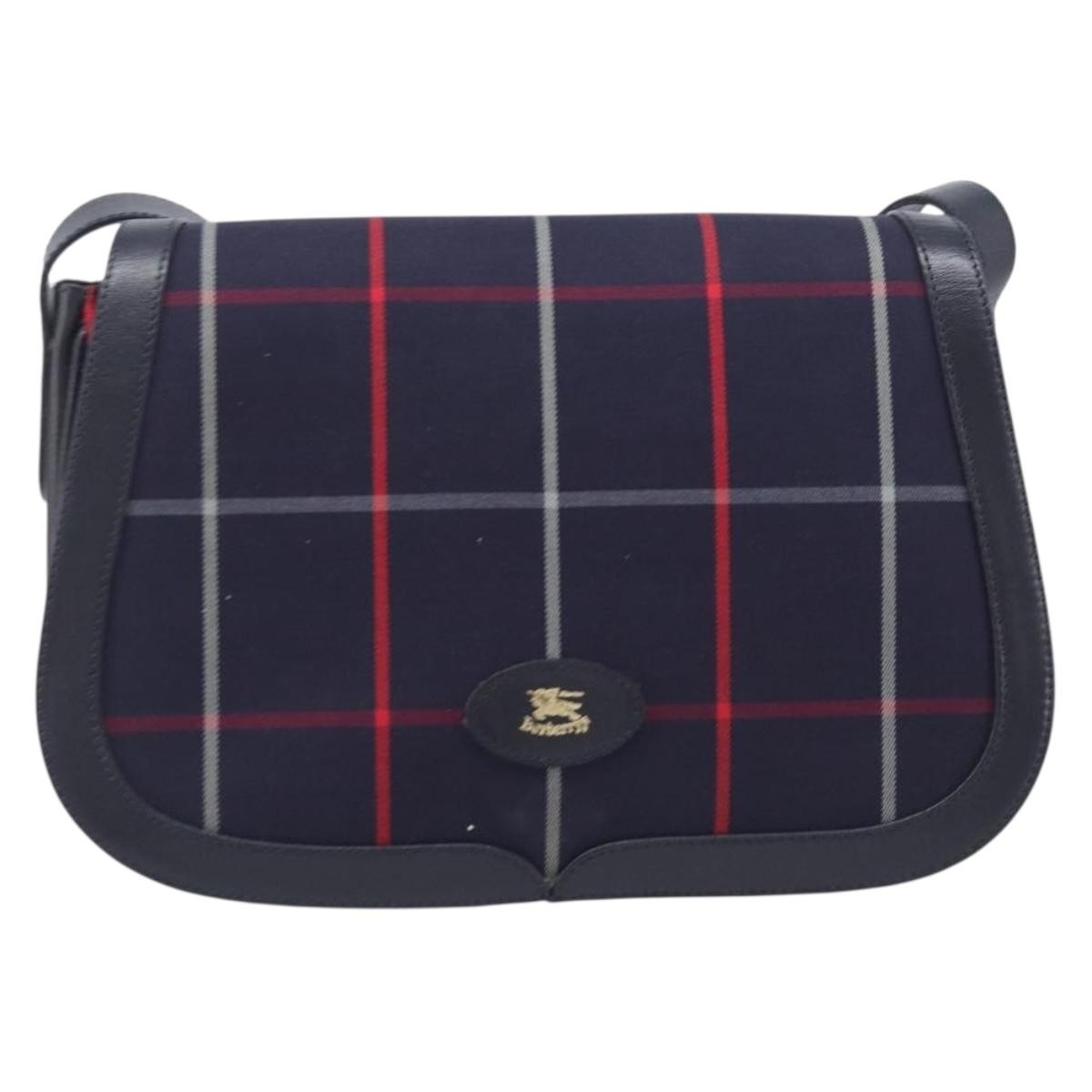 Burberry Nova Check Shoulder Bag Canvas, Navy, Canvas, Shoulder Bag