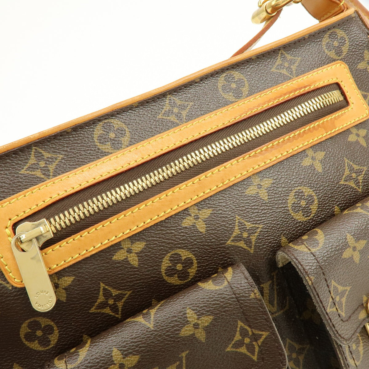 Louis Vuitton Hudson Monogram Canvas, Brown, Canvas, Handbag