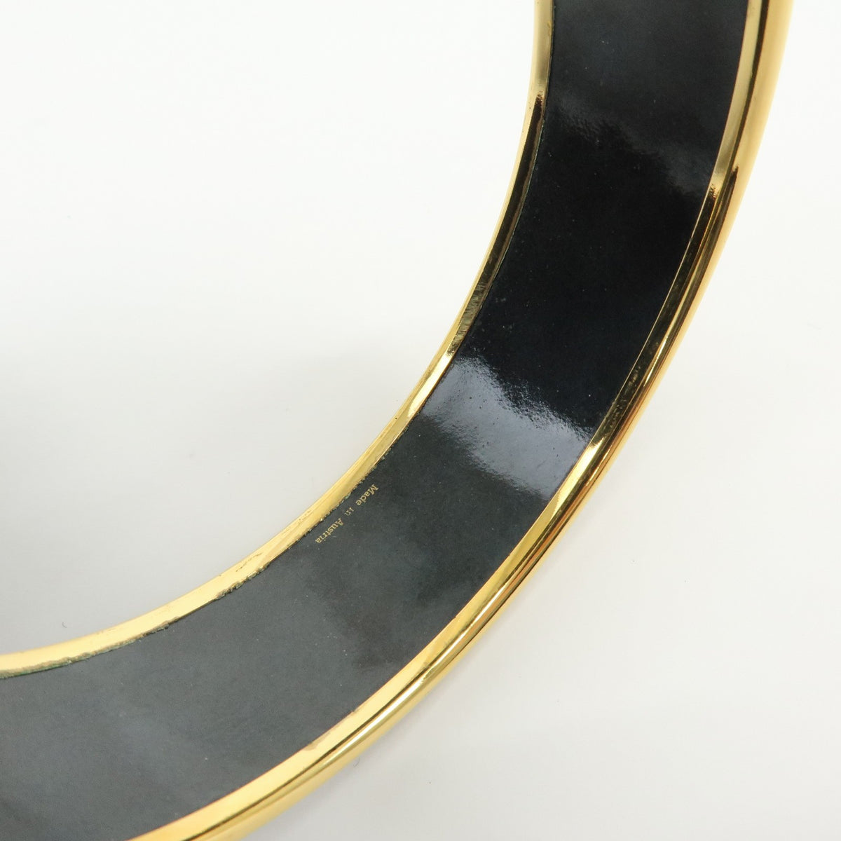 Hermes Caleche Bangle Enamel, Gold, Gold Plated, Bracelet