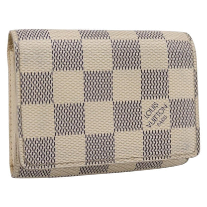 Louis Vuitton Envelope Business Card Holder Damier, White, Canvas, Card Holder