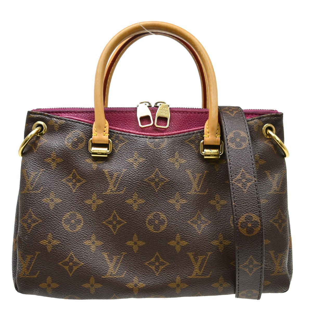 Louis Vuitton Pallas Tote Monogram Canvas with Leather, Brown, Canvas, Handbag