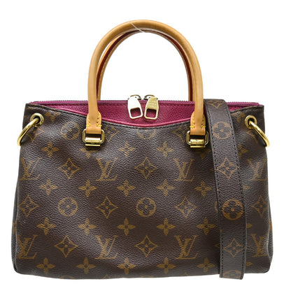 Louis Vuitton Pallas Tote Monogram Canvas with Leather, Brown, Canvas, Handbag