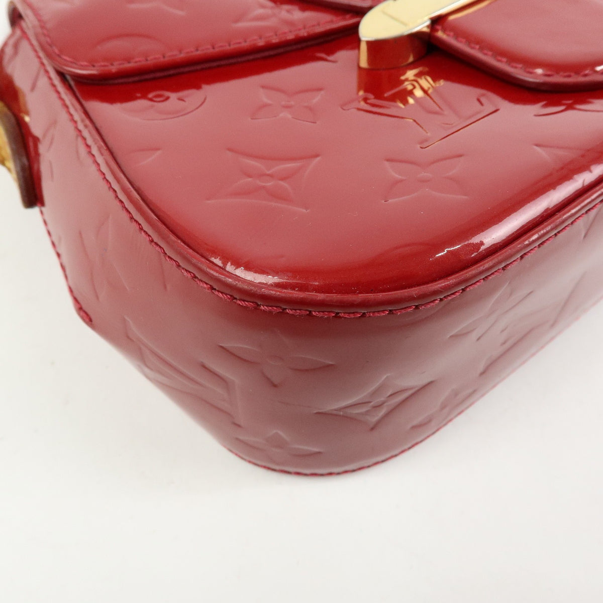 Louis Vuitton Bellflower Monogram Vernis, Red, Patent Leather, Handbag