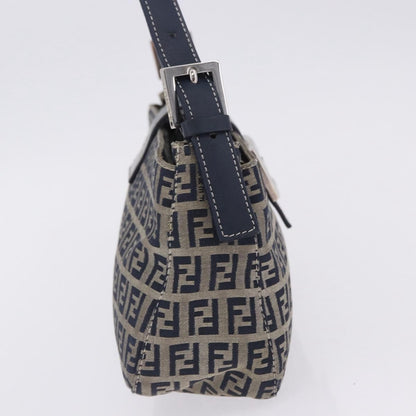 Fendi Baguette Zucca Canvas, Navy, Canvas, Handbag