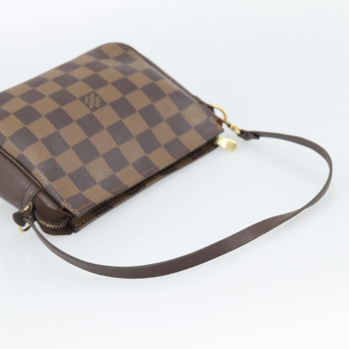 Louis Vuitton Trousse Make Up Damier, Brown, Canvas, Clutch
