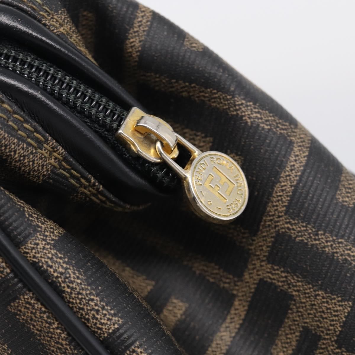 Fendi Convertible Boston Zucca Canvas, Brown, Canvas, Handbag