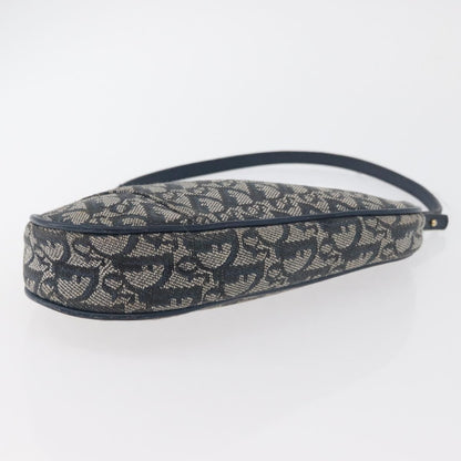 Christian Dior Vintage Saddle Bag Canvas, Navy, Canvas, Clutch