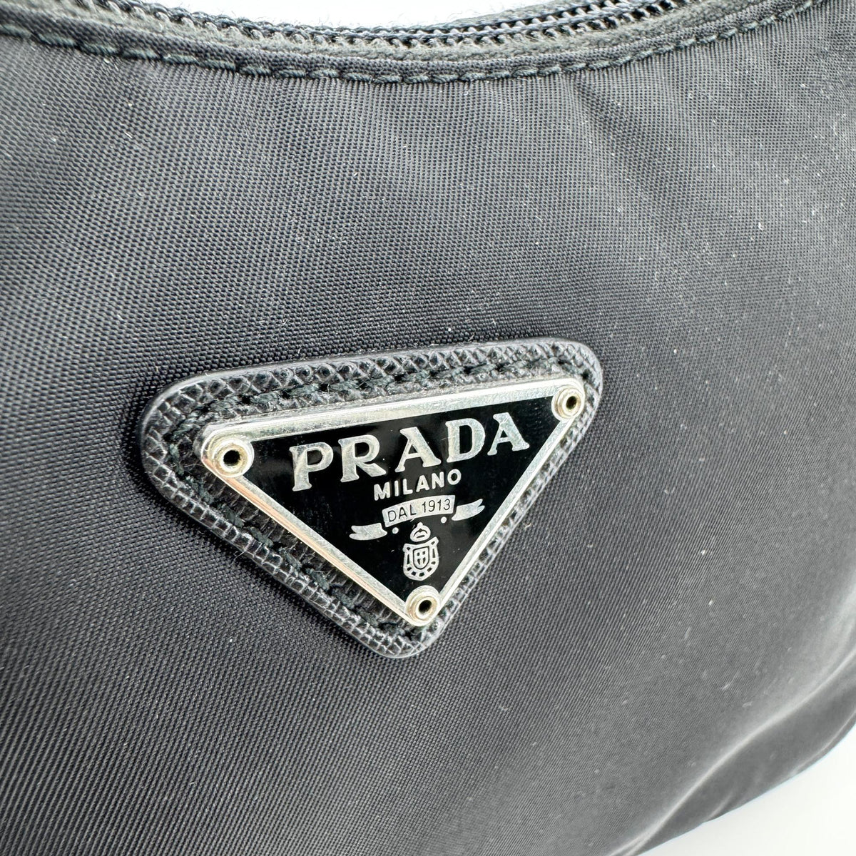 Prada Re-Edition Velvet, Black, Nylon, Shoulder Bag