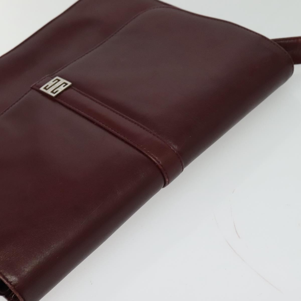 Givenchy Vintage 4G Leather, Burgundy, Leather, Shoulder Bag