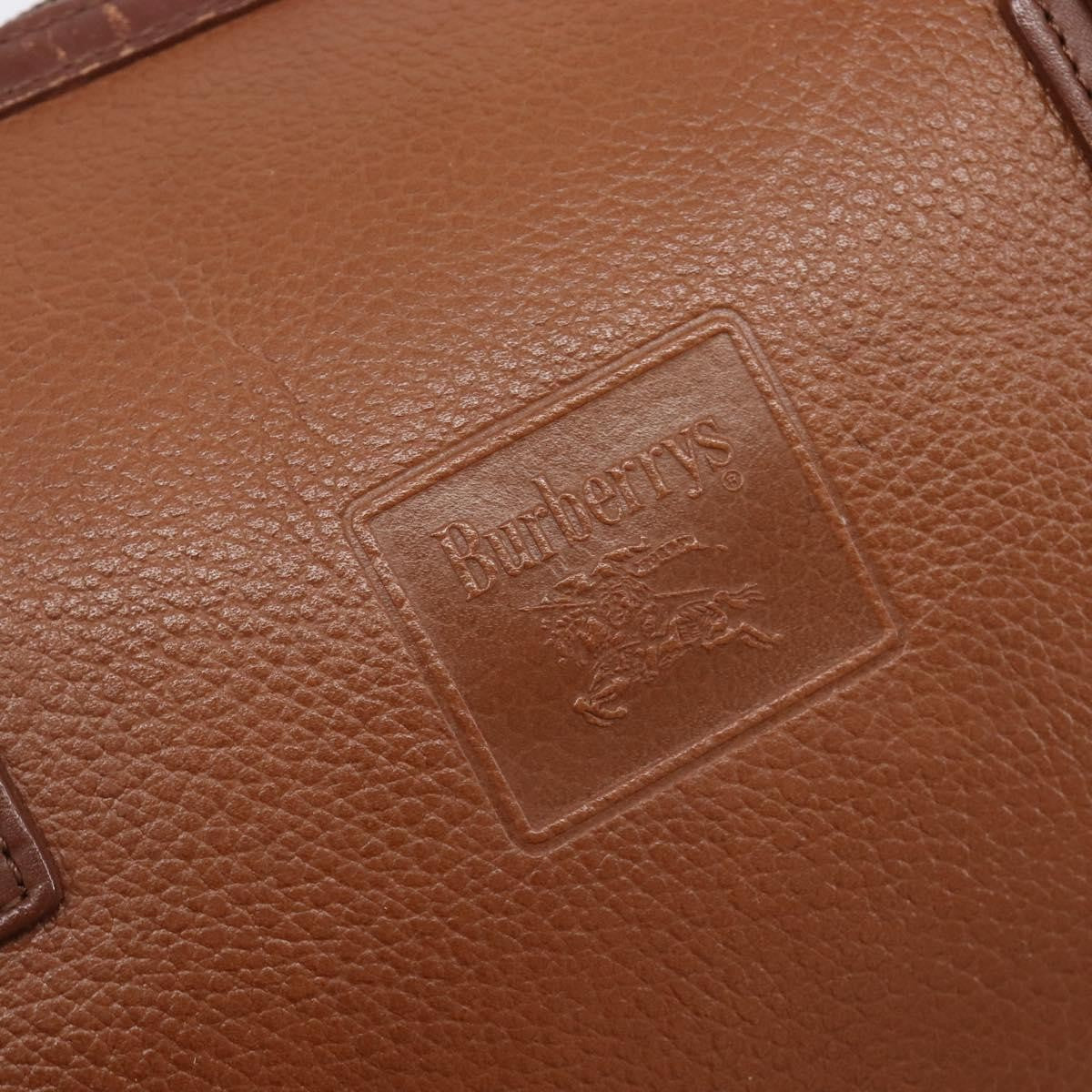 Burberry Vintage Boston Leather, Brown, Leather, Handbag