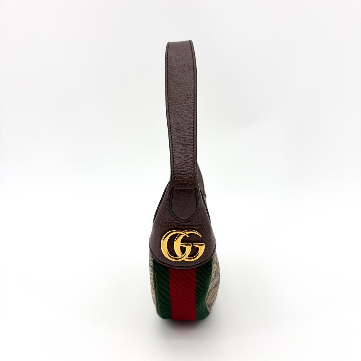 Gucci Ophidia Half Moon GG Coated Canvas, Brown, Canvas, Handbag
