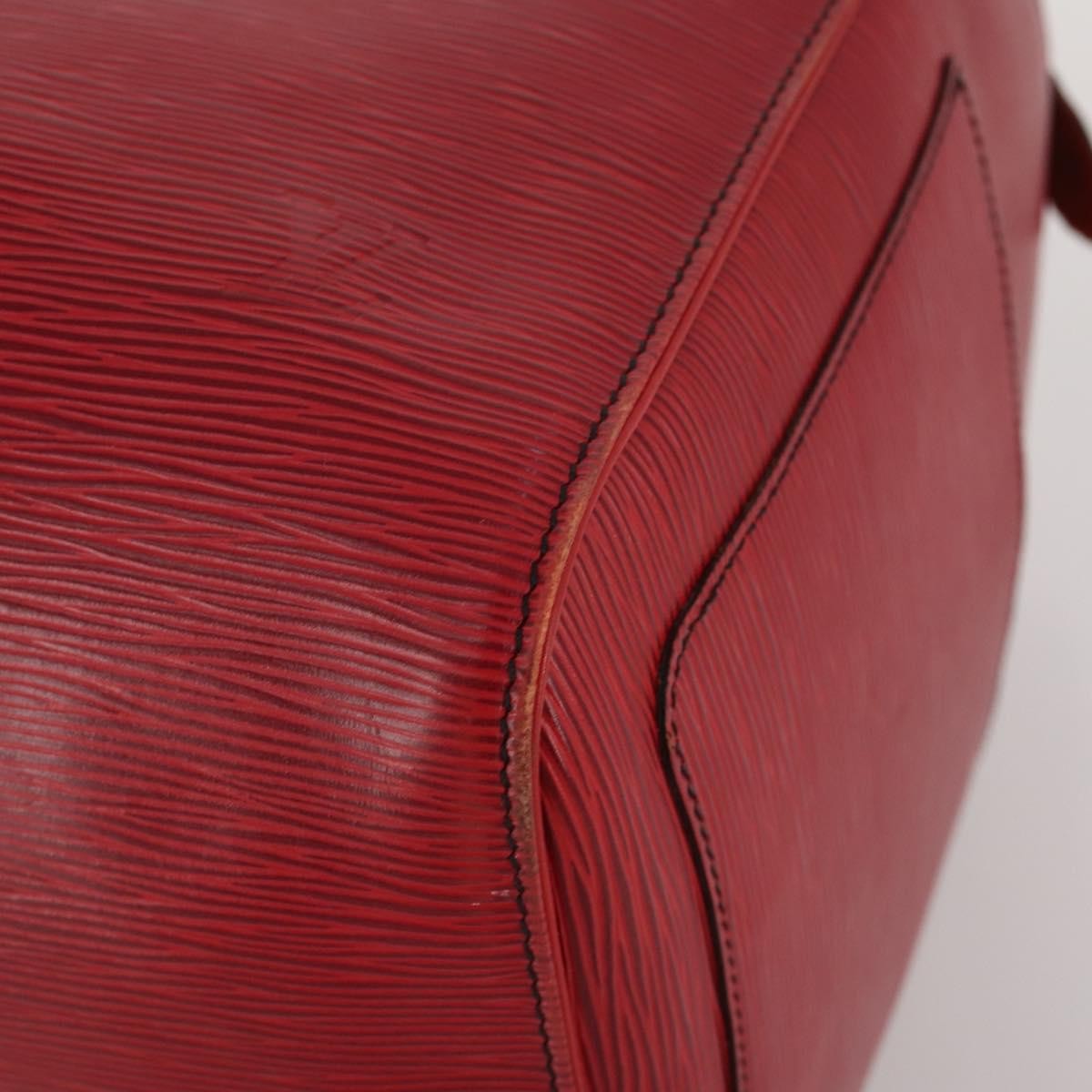 Louis Vuitton Keepall Epi, Red, Leather, Travel Bag