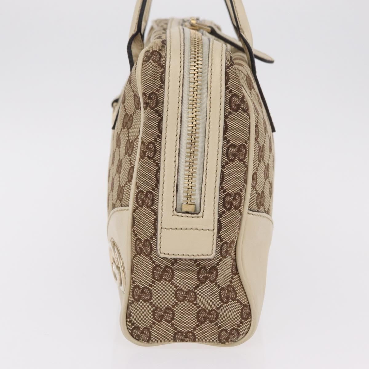Gucci New Britt Boston GG Canvas, Beige, Canvas, Handbag