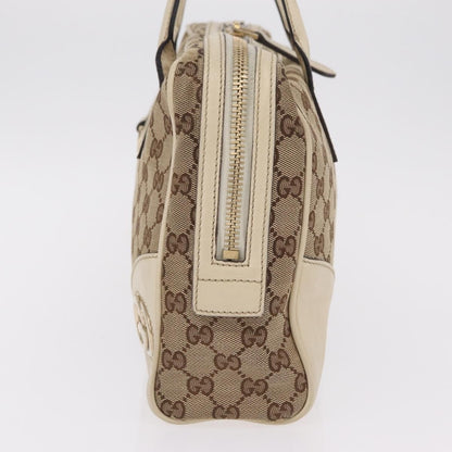 Gucci New Britt Boston GG Canvas, Beige, Canvas, Handbag