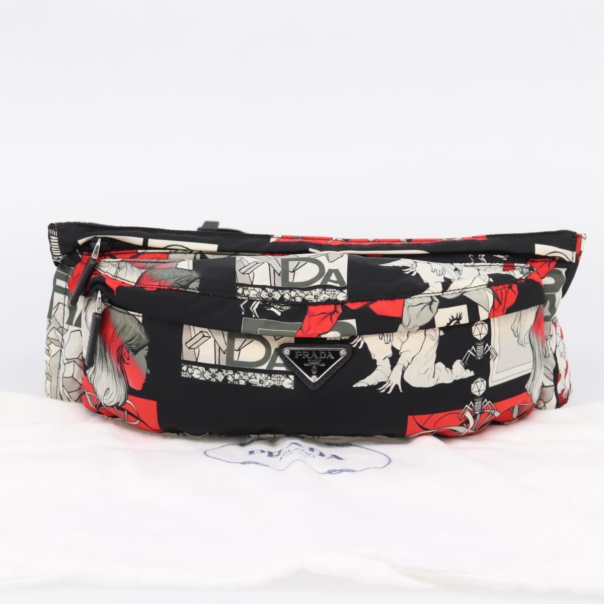Prada Zip Waist Printed Tessuto, Multicolour, Nylon, Handbag