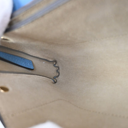Chloe Faye Leather and Suede, Blue, Leather, Shoulder Bag