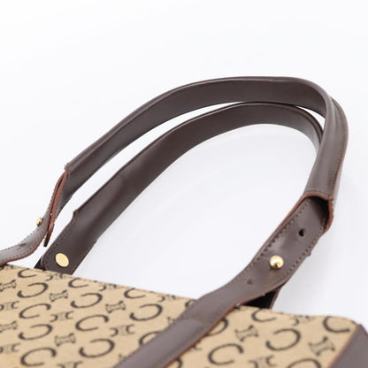 Celine C Macadam Canvas and Leather, Beige, Canvas, Tote Bag