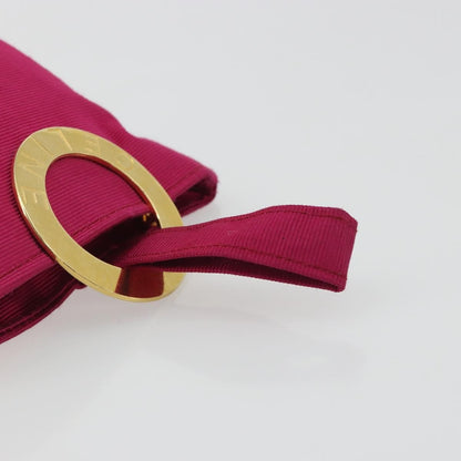 Celine Circle Logo Pouch Nylon, Pink, Nylon, Clutch