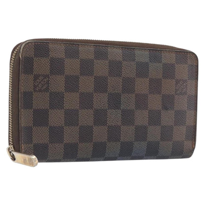 Louis Vuitton Zippy Organizer Damier, Brown, Canvas, Wallet