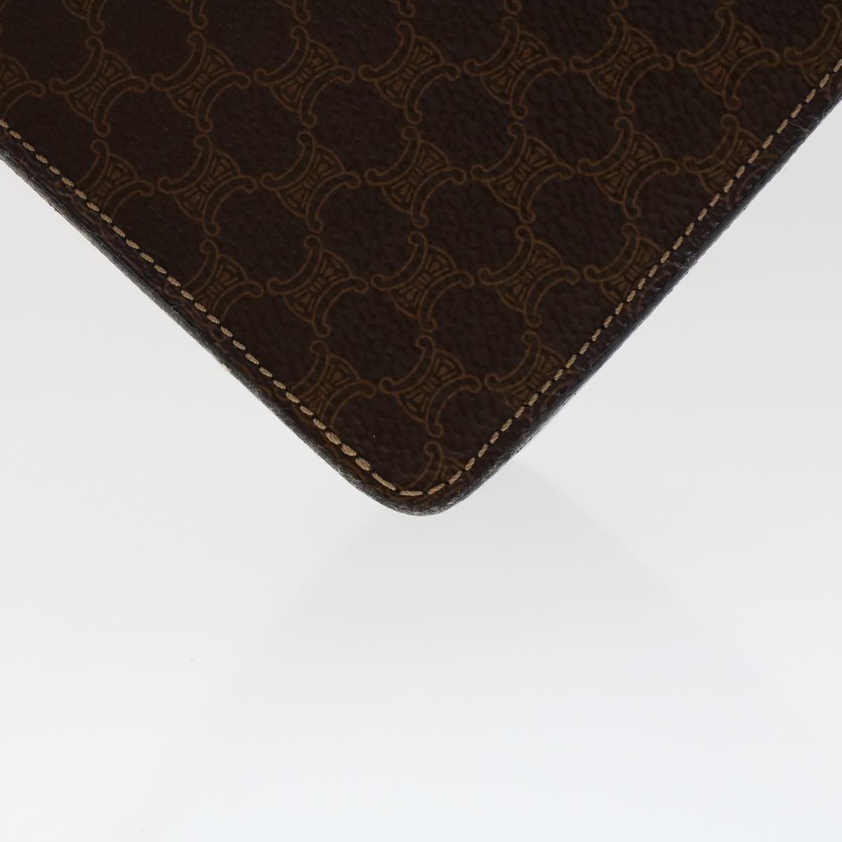 Celine C Macadam Handbag PVC Leather, BROWN, PVC, Handbag