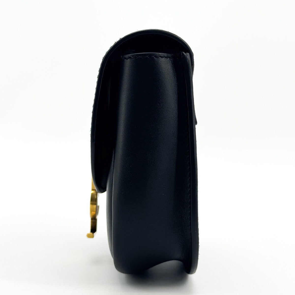 Saint Laurent Kaia Leather, Black, Leather, Shoulder Bag