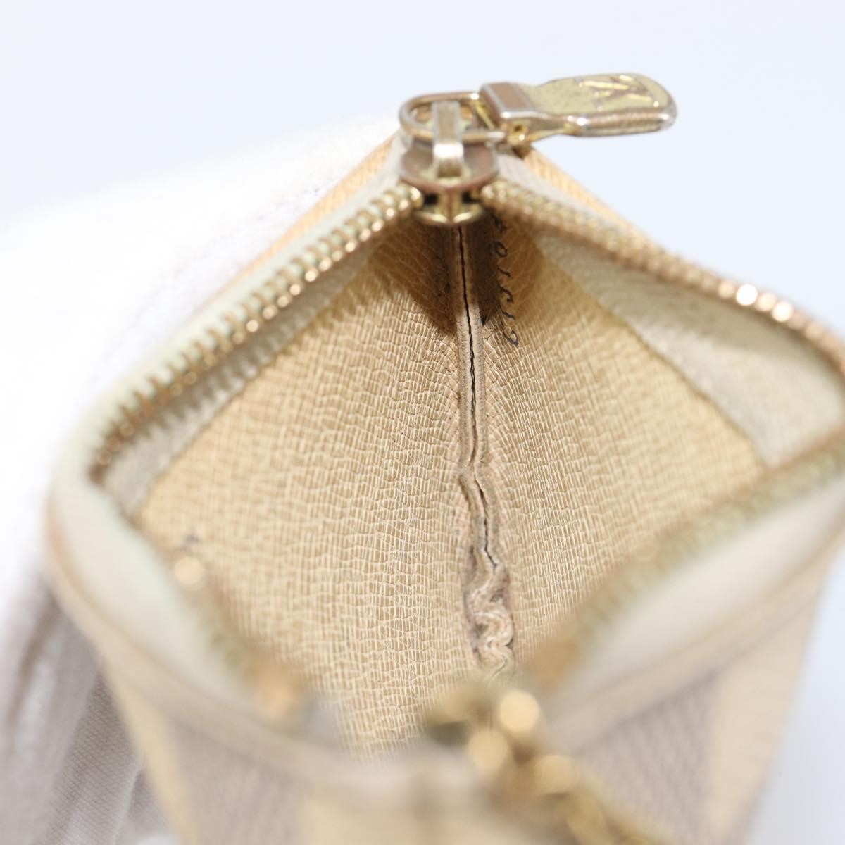 Louis Vuitton Pochette clés NM Damier Canvas, Beige, Canvas, Wallet