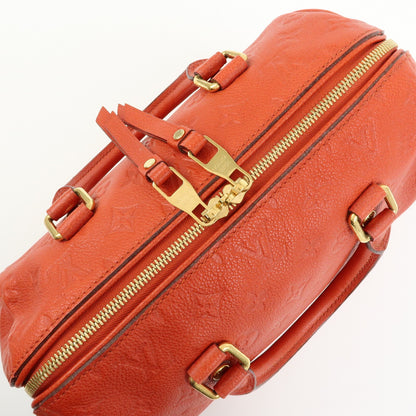 Louis Vuitton Speedy Bandouliere Monogram Empreinte Leather, Orange, Leather, Handbag