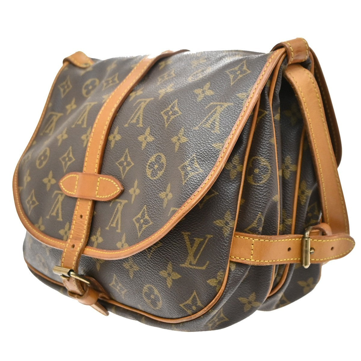 Louis Vuitton Saumur Monogram Canvas, Brown, Canvas, Shoulder Bag