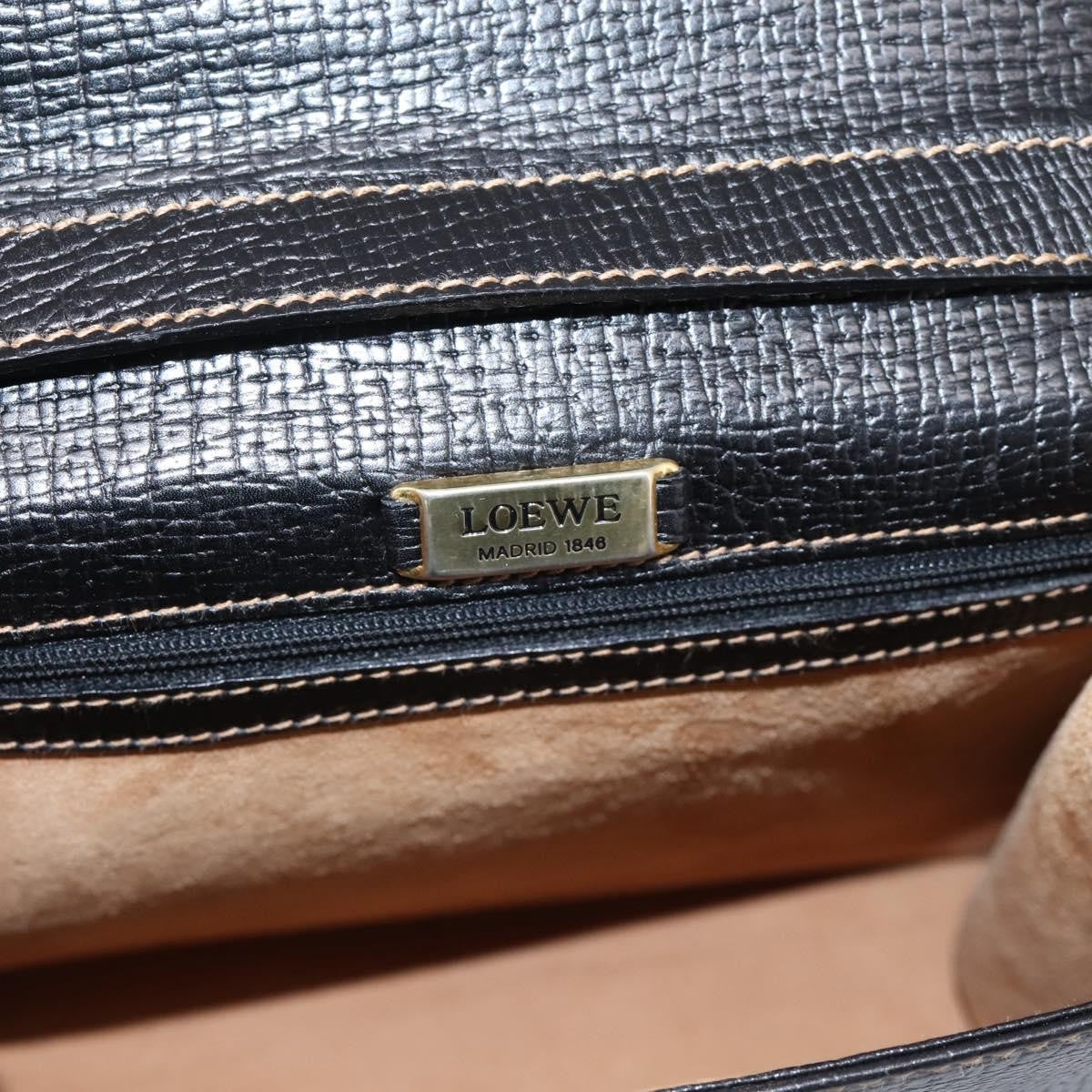Loewe Barcelona Leather, Black, Leather, Shoulder Bag