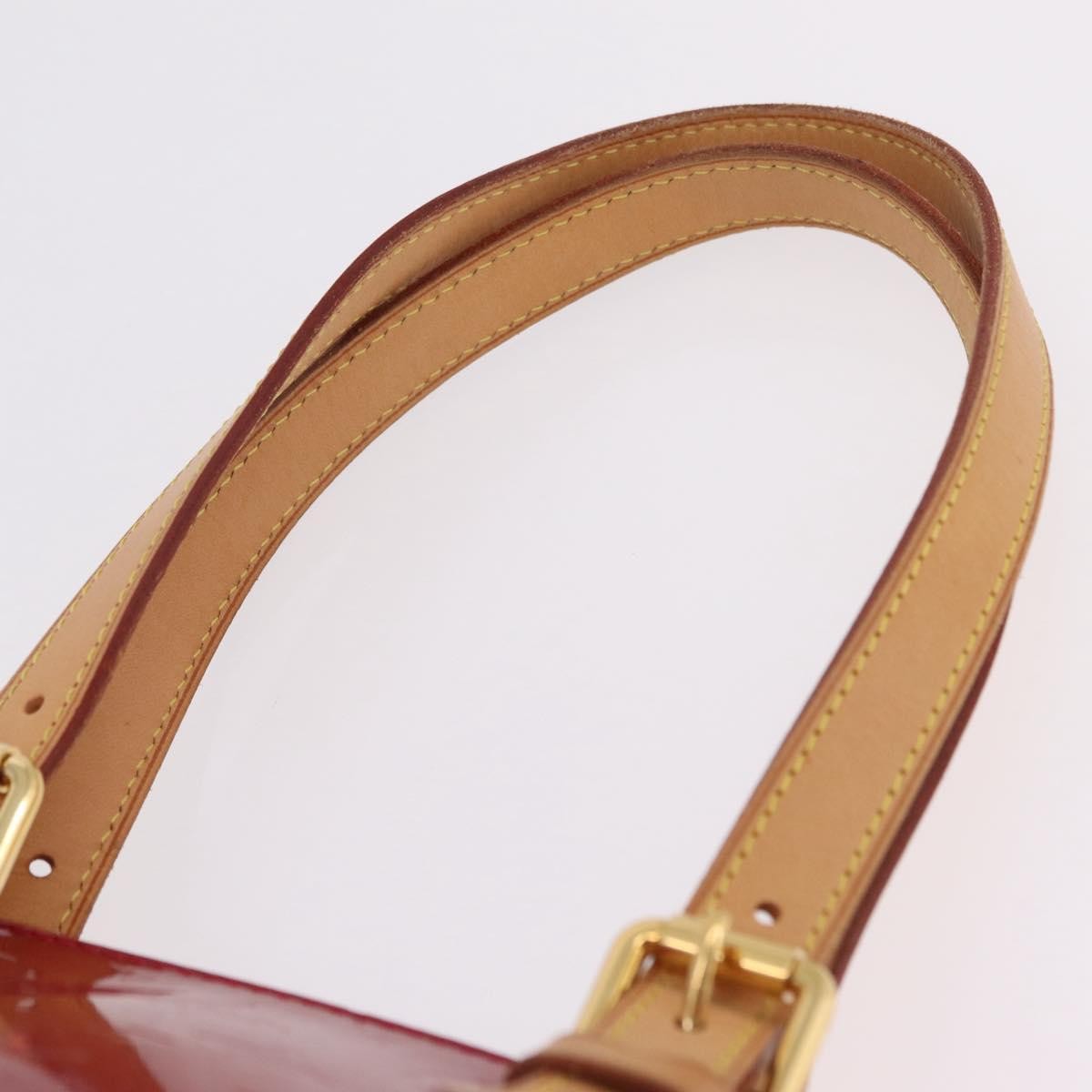 Louis Vuitton Rosewood Avenue Monogram Vernis, Red, Patent Leather, Handbag