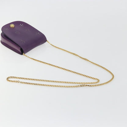 Celine Vintage Leather, Purple, Leather, Shoulder Bag
