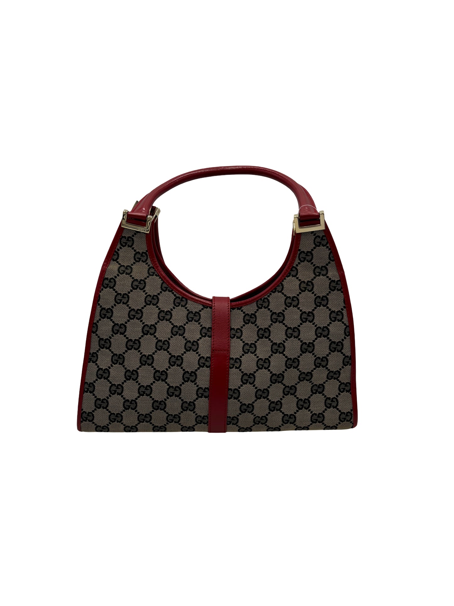 Gucci Vintage Jackie O Hobo Canvas and leather, Beige, Canvas, Shoulder Bag