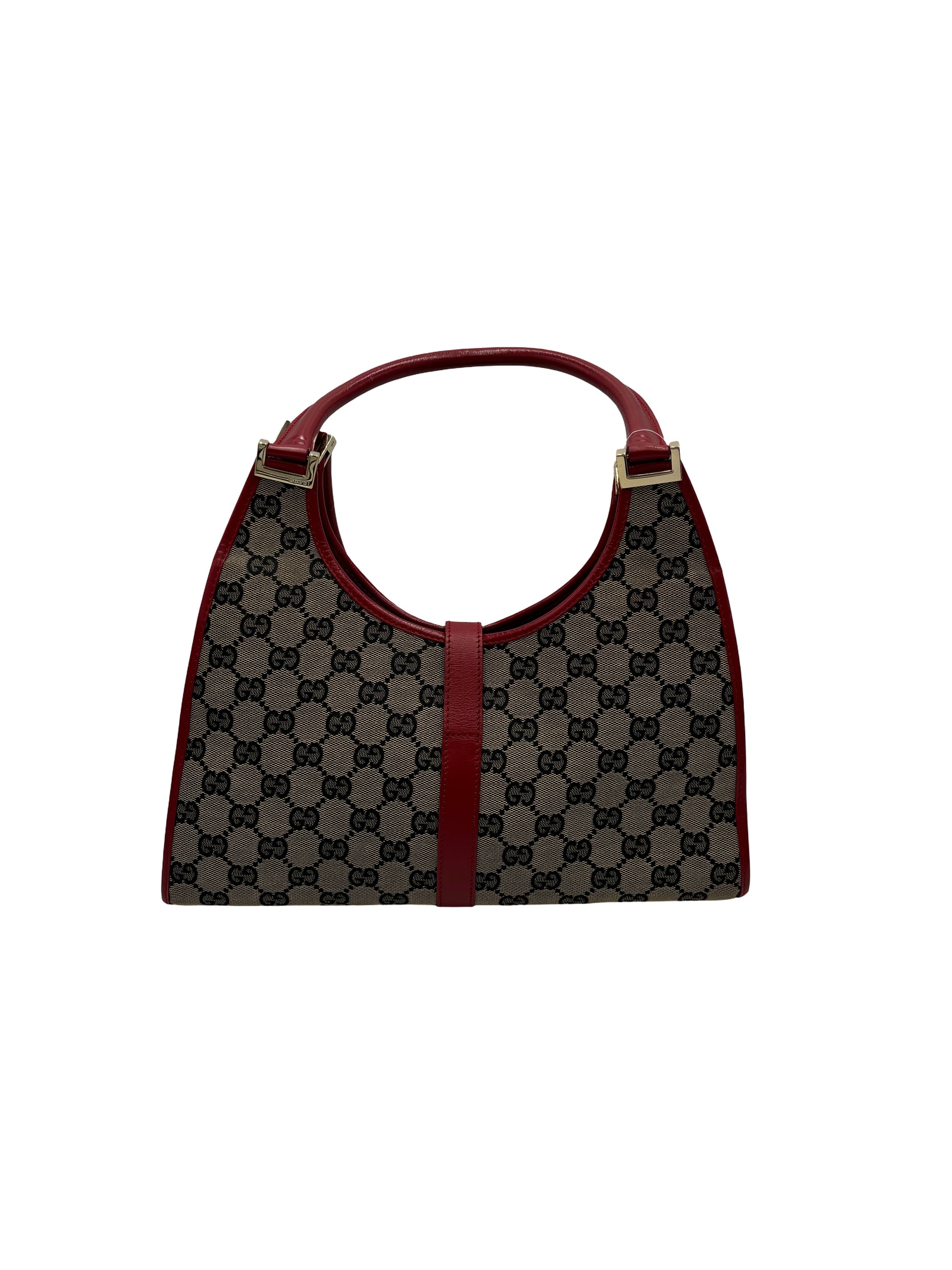 Gucci Vintage Jackie O Hobo Canvas and leather, Beige, Canvas, Shoulder Bag