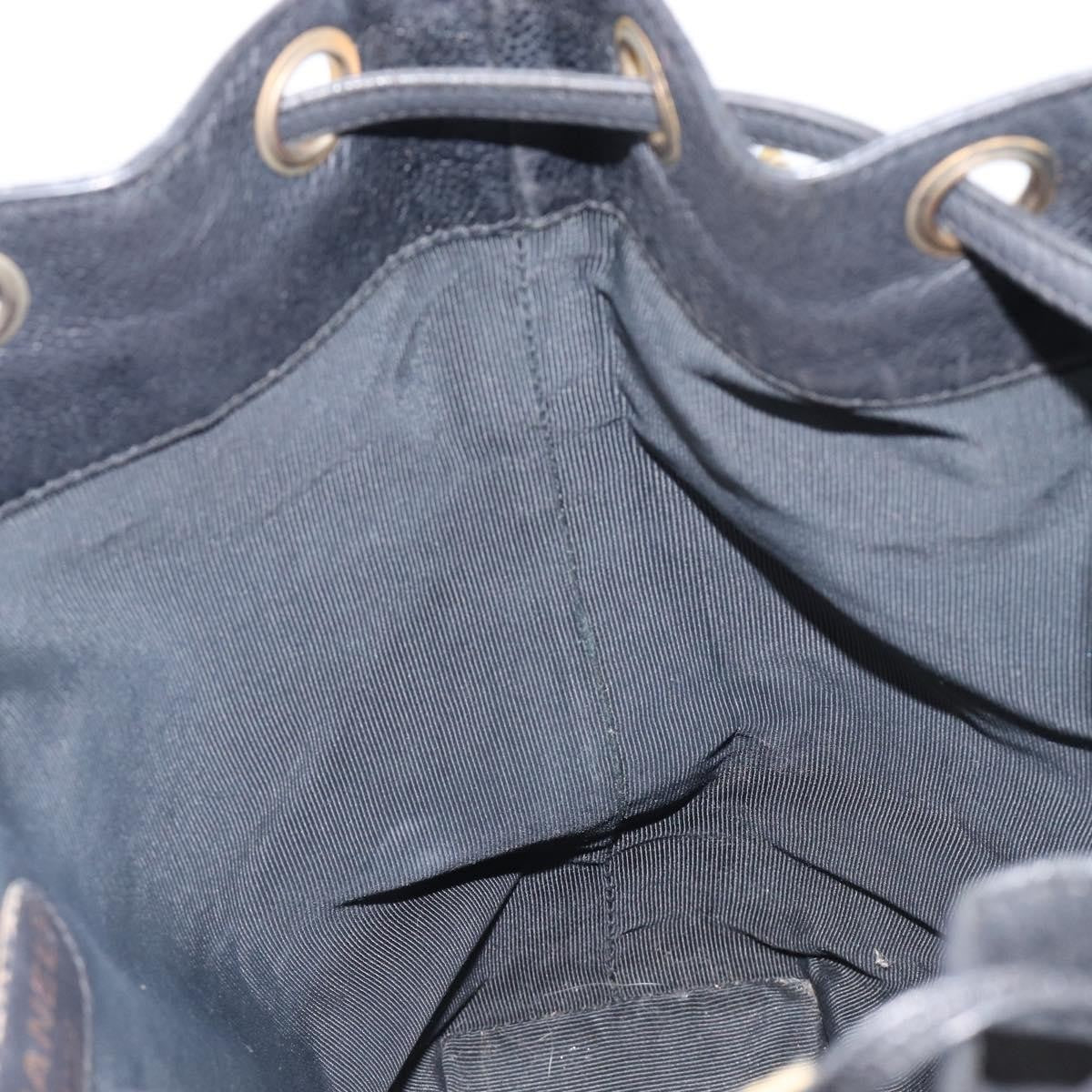 Chanel Vintage CC Drawstring Bucket Caviar, Black, Leather, Handbag
