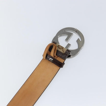Gucci Interlocking G Belt GG Canvas, Beige, Canvas, Belt