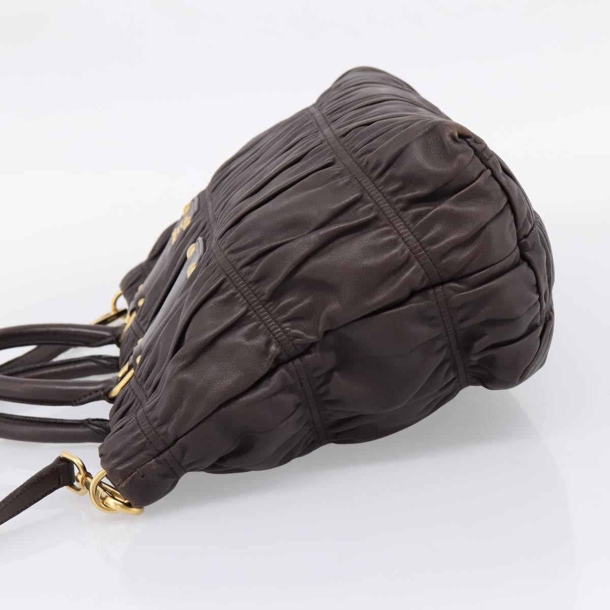 Prada Gaufre Nappa Leather, Brown, Leather, Tote Bag