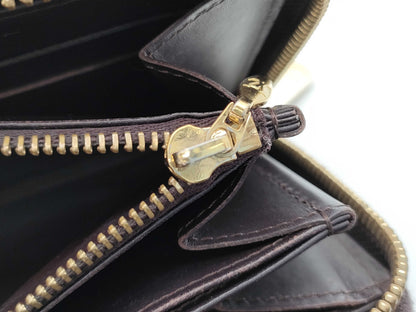 Louis Vuitton Zippy Monogram Vernis, Burgundy, Patent Leather, Wallet
