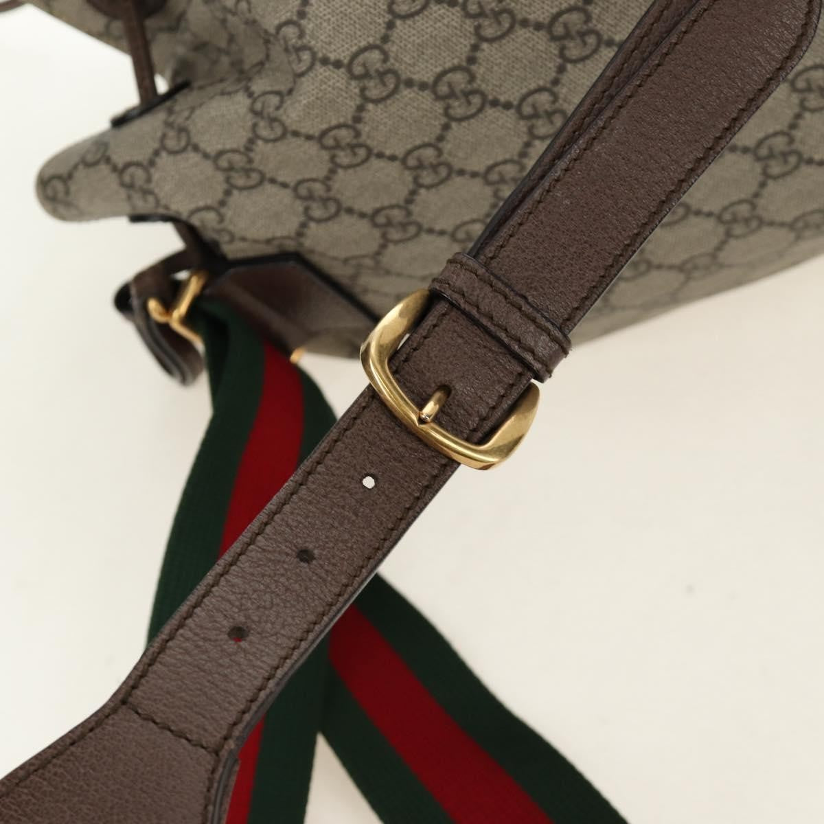 Gucci Neo Vintage Drawstring Bucket GG Coated Canvas, Beige, Canvas, Backpack