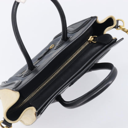 Celine Tricolor Luggage Canvas and Leather, Navy, Canvas, Handbag