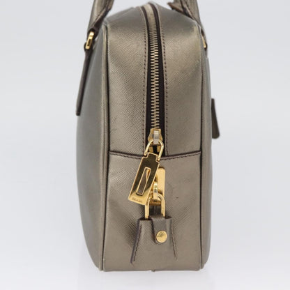 Prada Bauletto Saffiano Leather, Gold, Leather, Handbag
