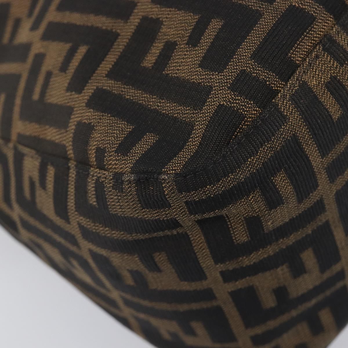 Fendi Round Flap Baguette Zucca Canvas, Black, Canvas, Shoulder Bag