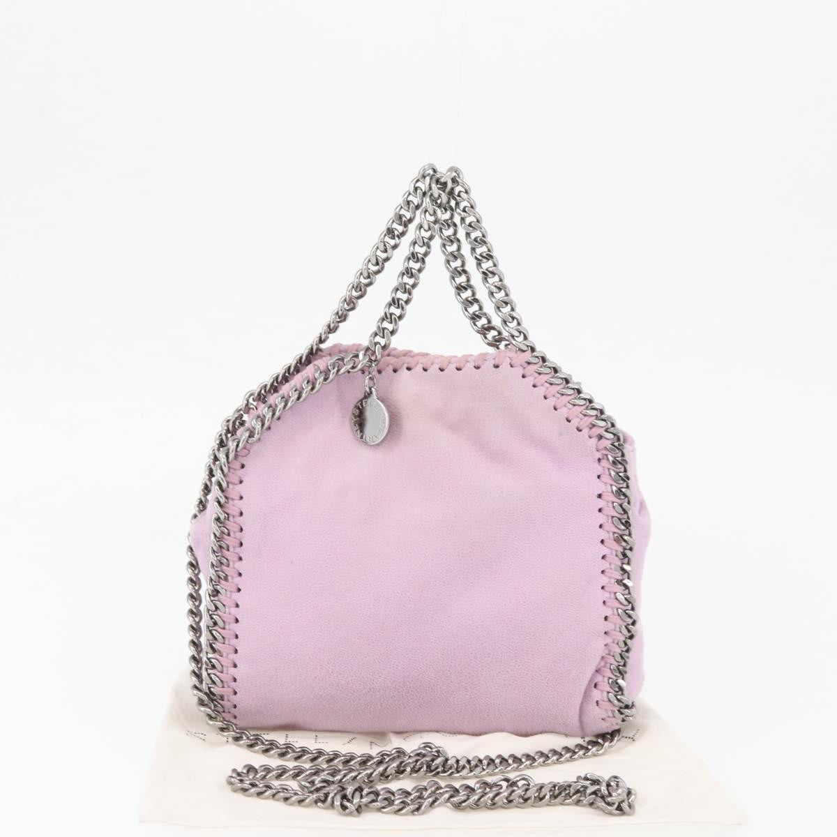 Stella McCartney Falabella Fold Over Shaggy Deer, Pink, Polyester, Crossbody Bag