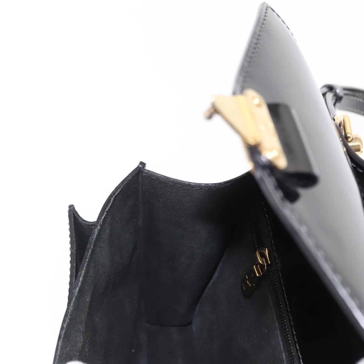 Louis Vuitton Monceau Vernis, Black, Patent Leather, Handbag