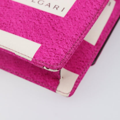 Bvlgari Clutch Canvas and Leather, Pink, Canvas, Clutch