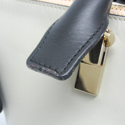 Chloe Bicolor Baylee Satchel Leather, Gray, Leather, Handbag