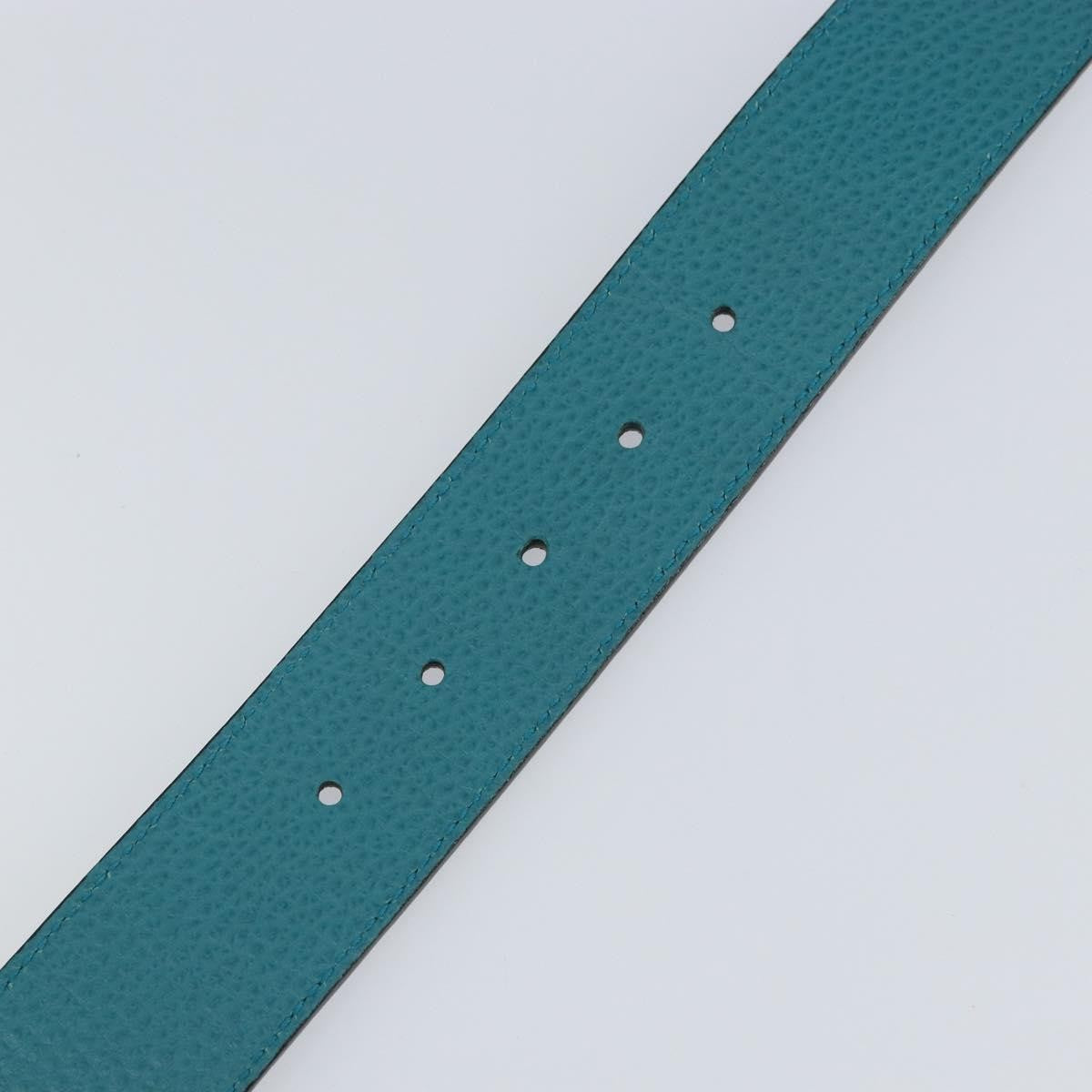 Gucci 1973 Reversible Belt (Outlet) Leather, Turquoise, Leather, Belt