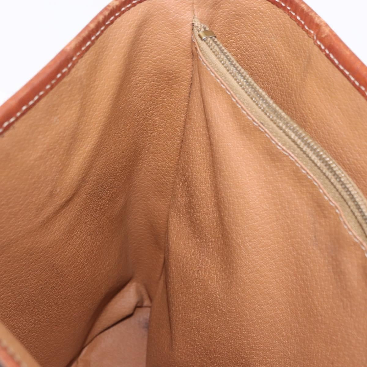 Celine Vintage Macadam Canvas, Brown, Canvas, Handbag