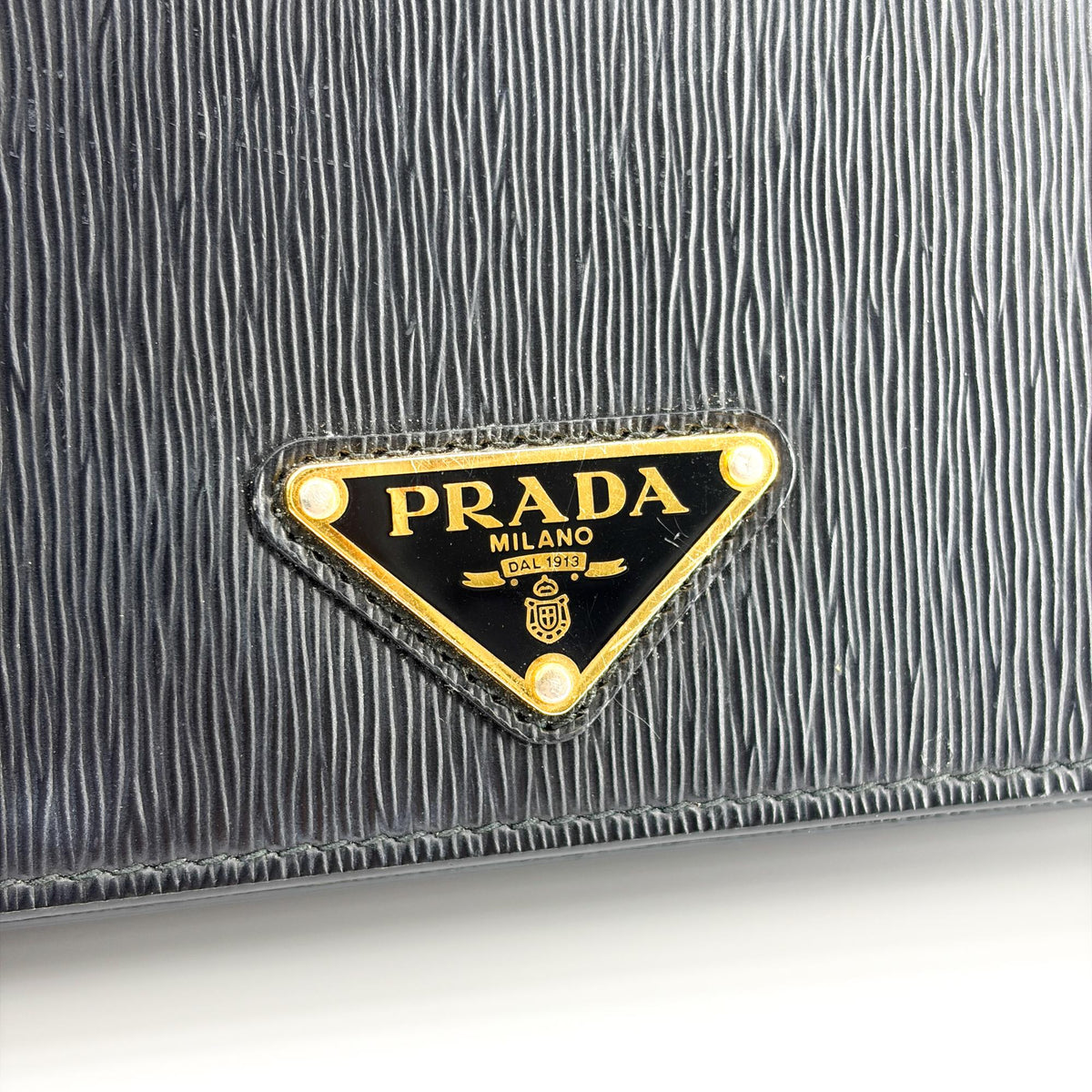 Prada Wallet on Chain Saffiano Leather, Black, Leather, Crossbody Bag