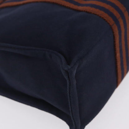 Hermes Fourre Tout Toile, Navy, Canvas, Tote Bag